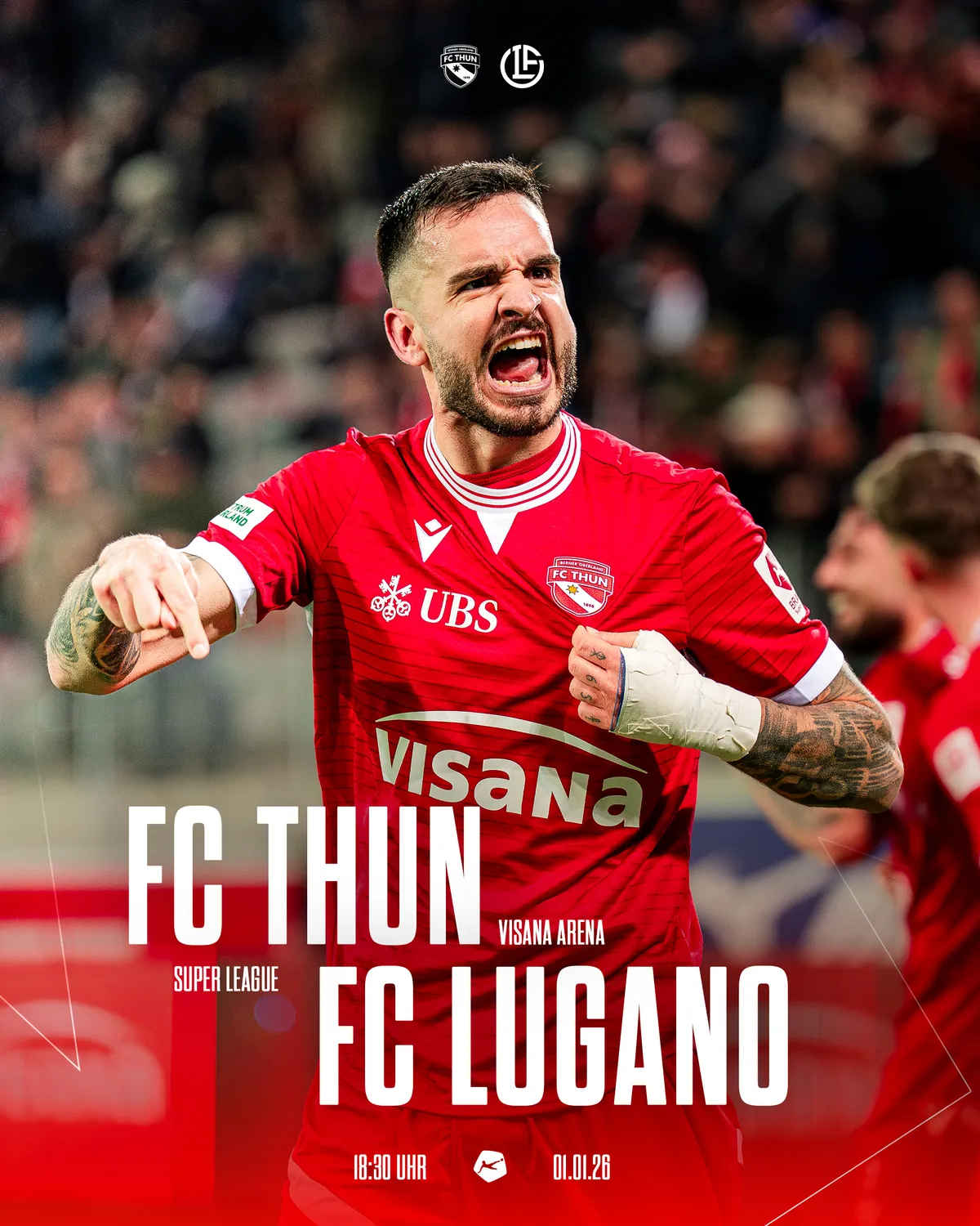 Matchday-Ankündigung FC Thun gegen FC Lugano
