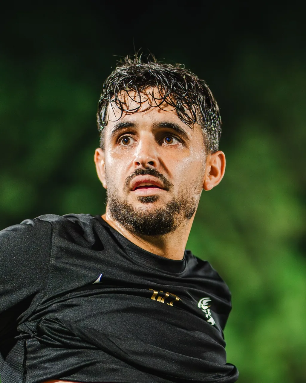Porträt eines Spielers nach dem Spiel